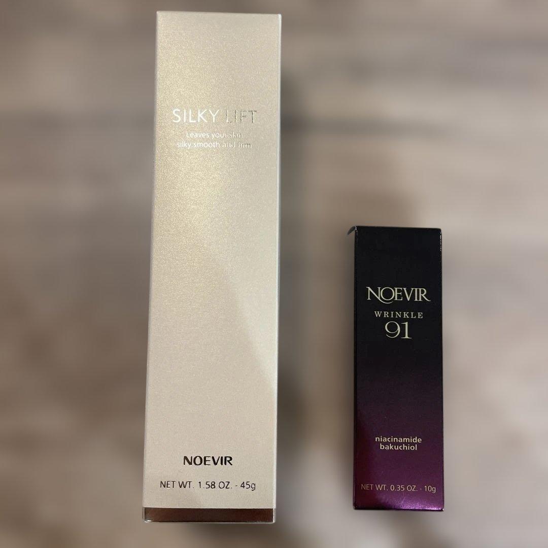 NOEVIR SILKY LIFT45g & WRINKLE 91 10gセット