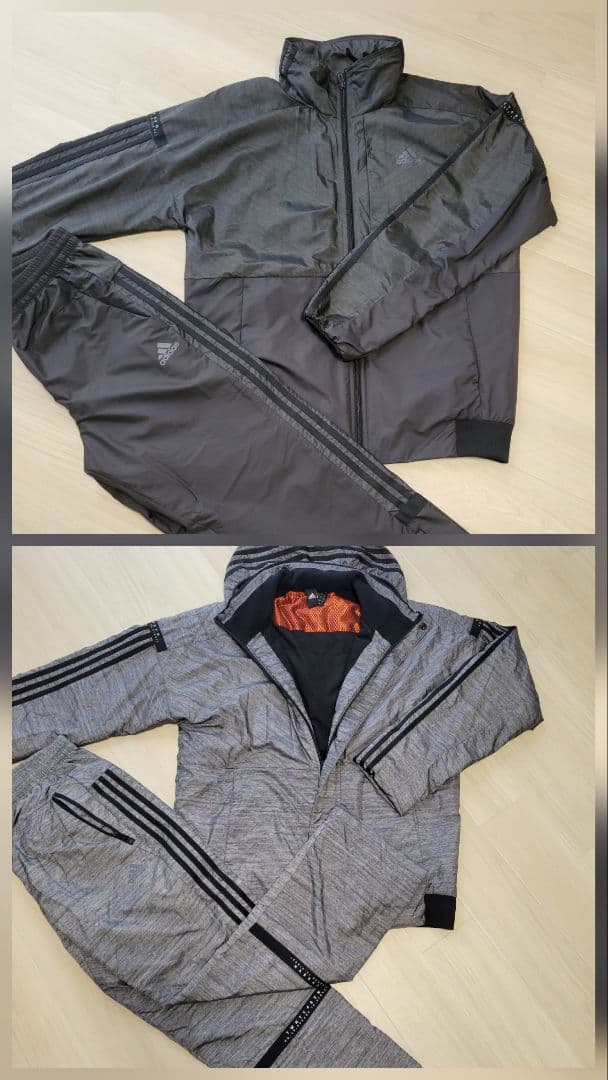 adidas ウインドブレーカー（ジャージ）セットアップ2着セット L・Mサイズ
