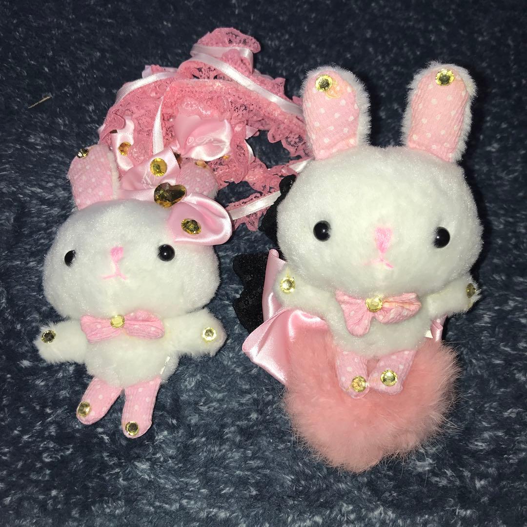 ラパフェ うさちゃす シュシュ ネックストラップ 姫ロリ