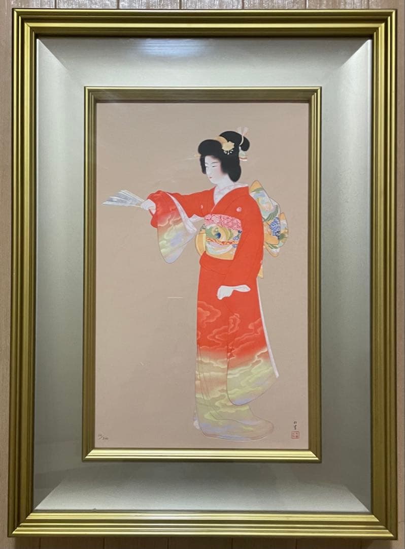 上村松園　序の舞　美人画　限定300部　シルクスクリーン　10号　X71