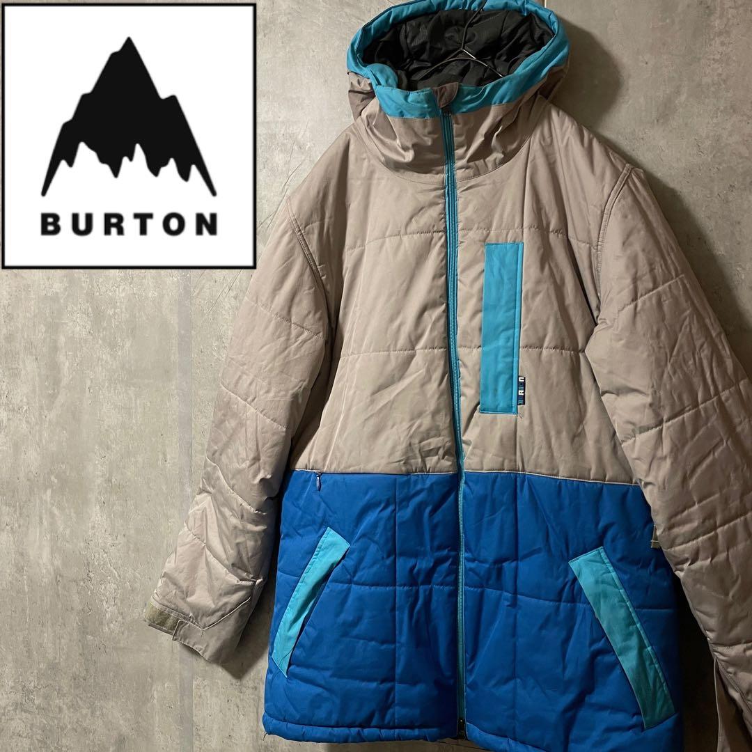 Burtonバートンスキーウェアスノーボードジャケットパーカーフード付灰色グレー
