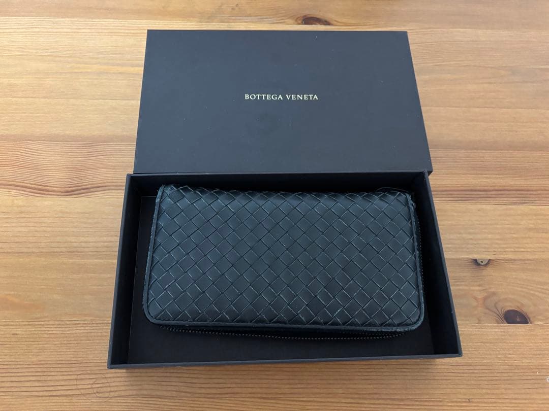 Bottega Veneta ブラック レザー 長財布