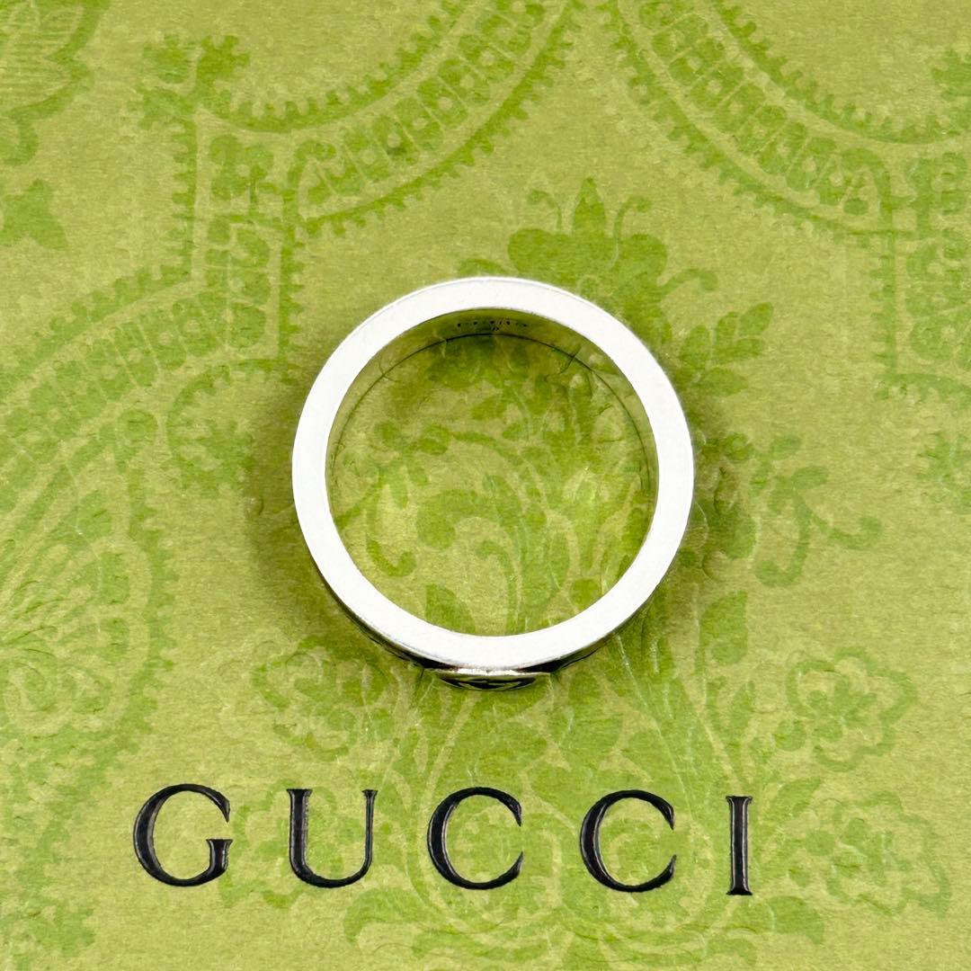 美品✨ グッチ GUCCI リング アラベスク インターロッキング エナメル