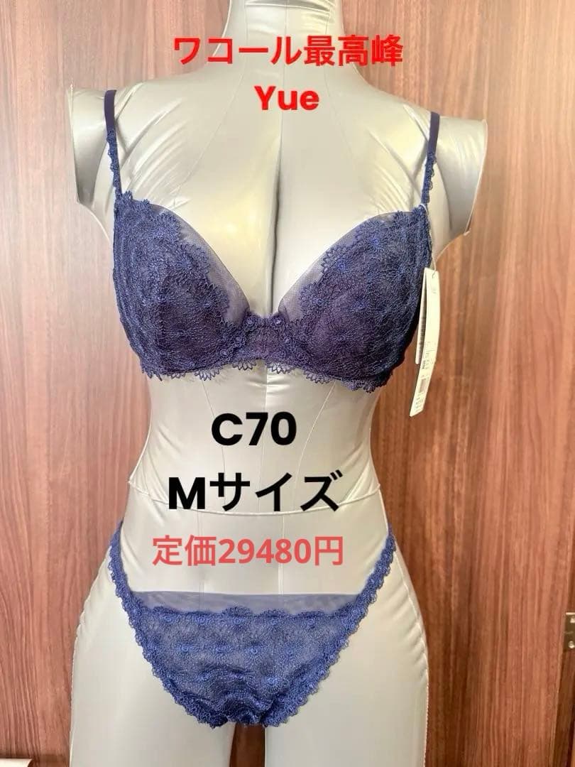 定価29480円Yue C70/M ネイビー　レース　ブラTバックセット　23G 定価29480円Yue C70/M ネイビー レース ブラTバックセット 23G - メルカリ