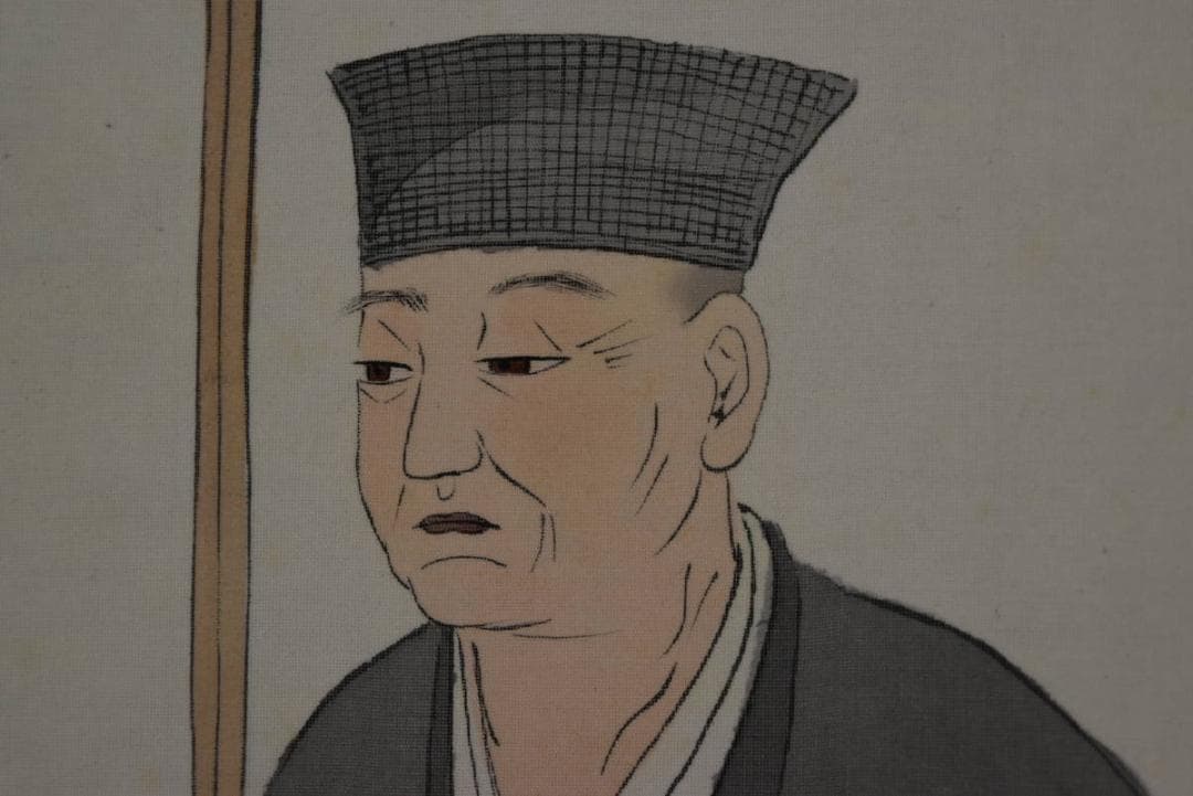 【真作】分部五鈴/千利休像図/掛軸☆宝船☆Z-760