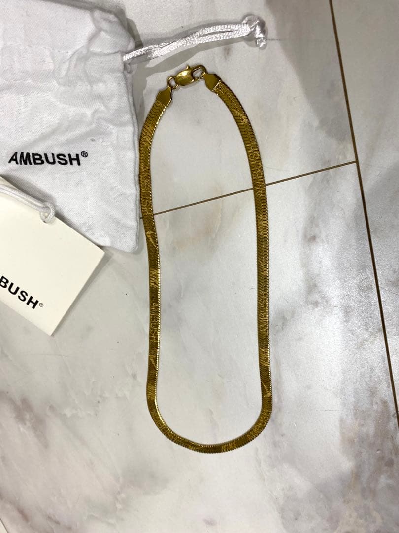 極美品 NIKE×AMBUSHコラボ ヘリンボーンチェーンネックレス 1811.jpg