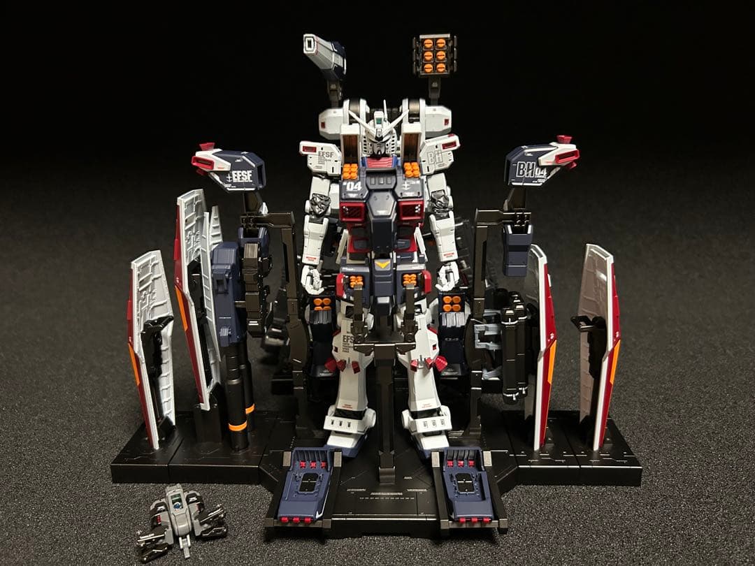 MGフルアーマーガンダムver.ka ヘビーウェポン、ハンガー　全塗装済完成品