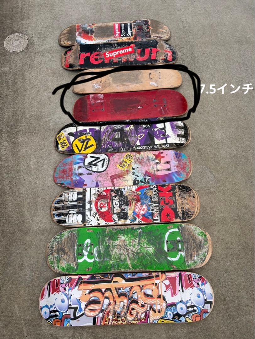 スケートボード 廃デッキ 10枚セット