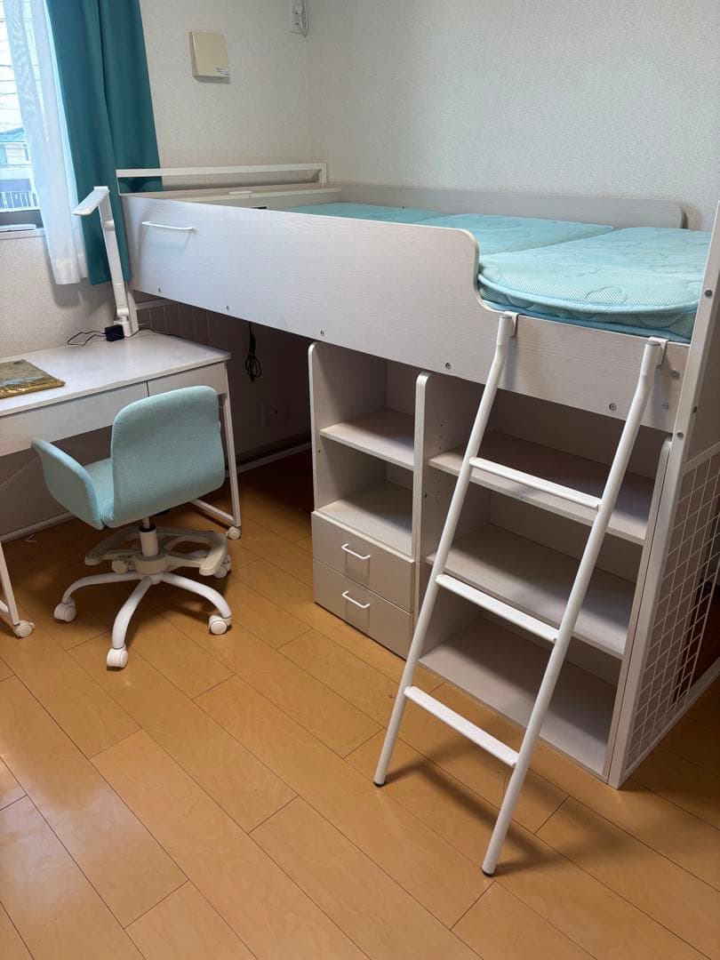 ニトリシステムベッドデニッシュ25デスクチェアセット