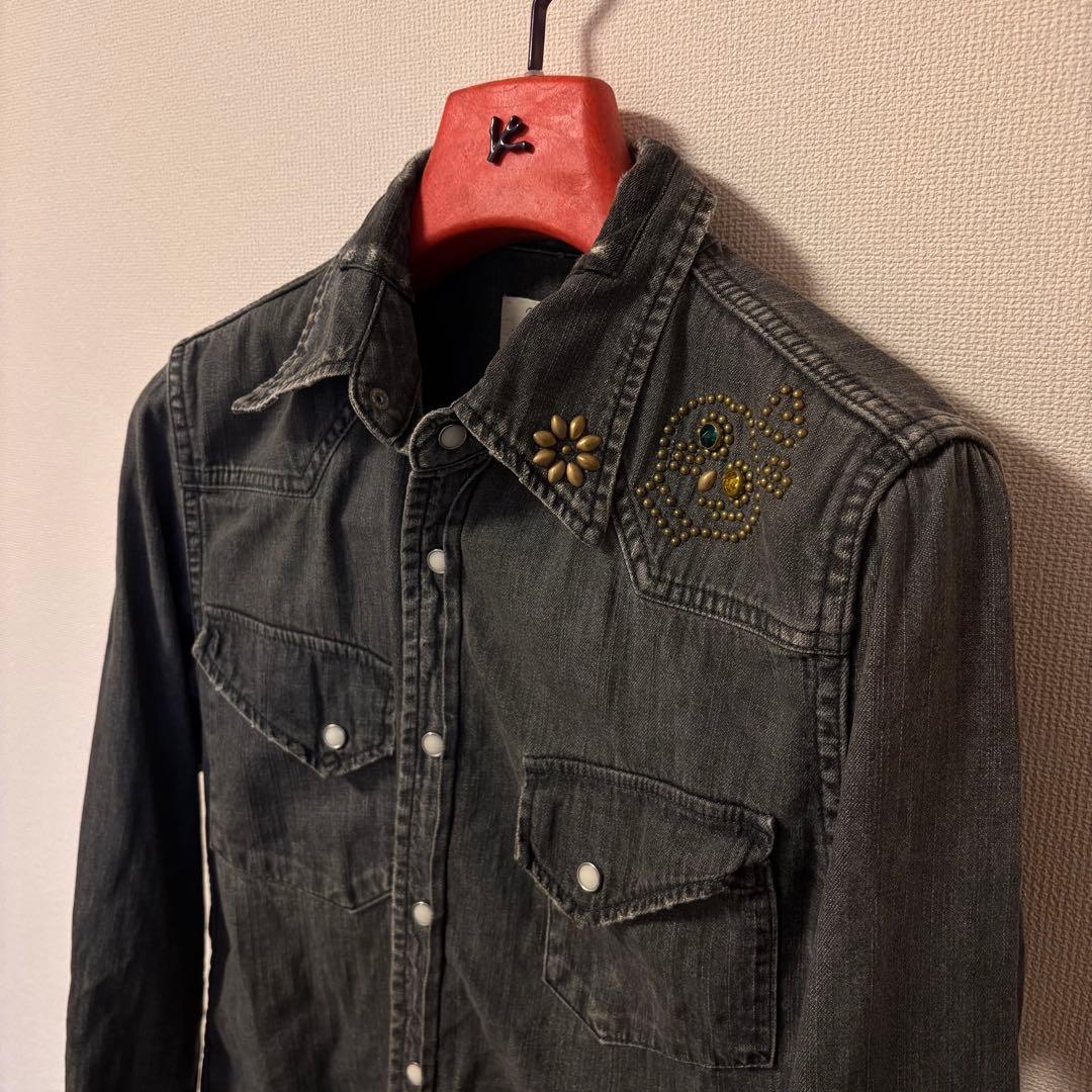 【希少】REMI RELIEF レミレリーフ ウエスタンシャツ　デニムシャツ