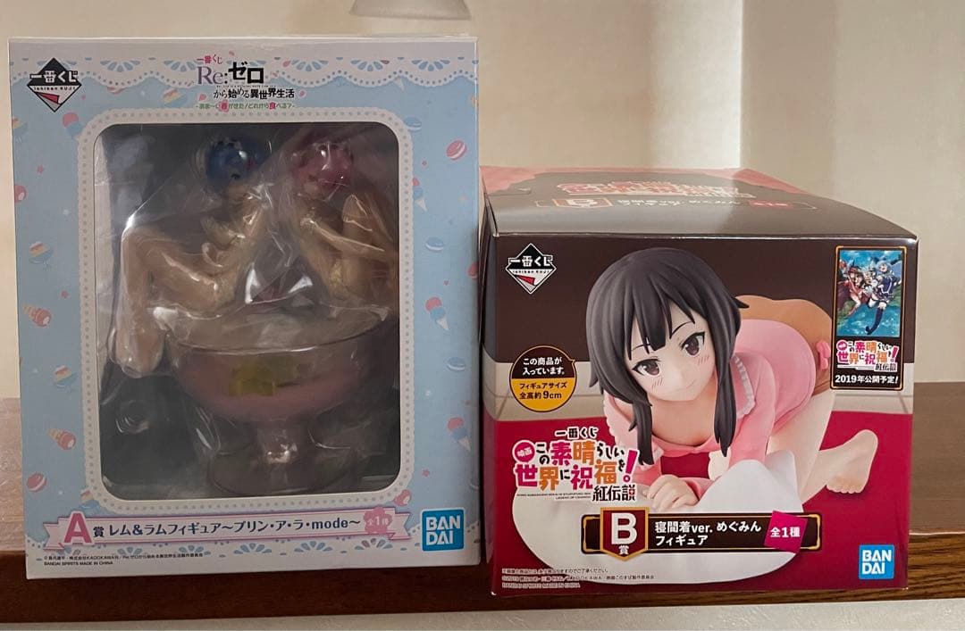 リゼロ　このすば　一番くじ　フィギュア　レム　ラム　めぐみん