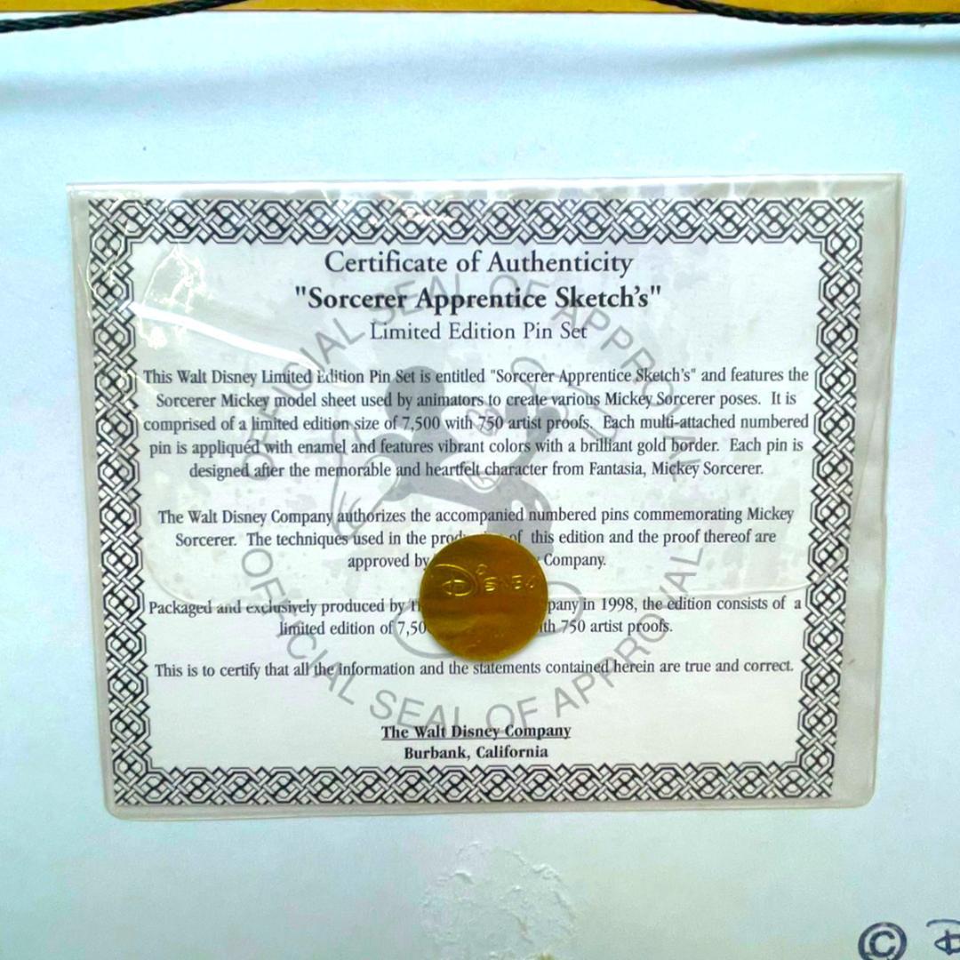 限定品☆ミッキーマウス 魔法使いの弟子 ファンタジア モデルシート