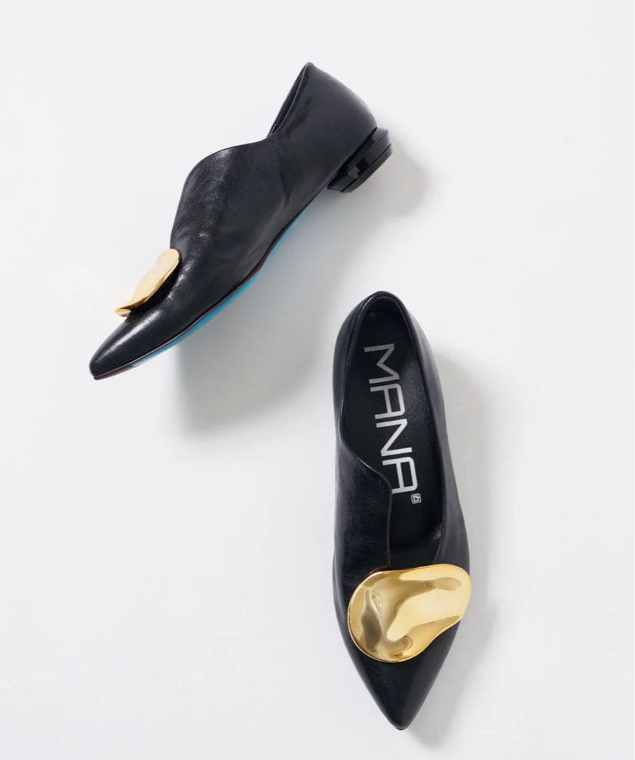 m*i様 MANAビーンズパンプス ブラック 36size 23㌢ 新品 MANA（マナ） パンプス ビーンズパンプス レディース 541163 正規品