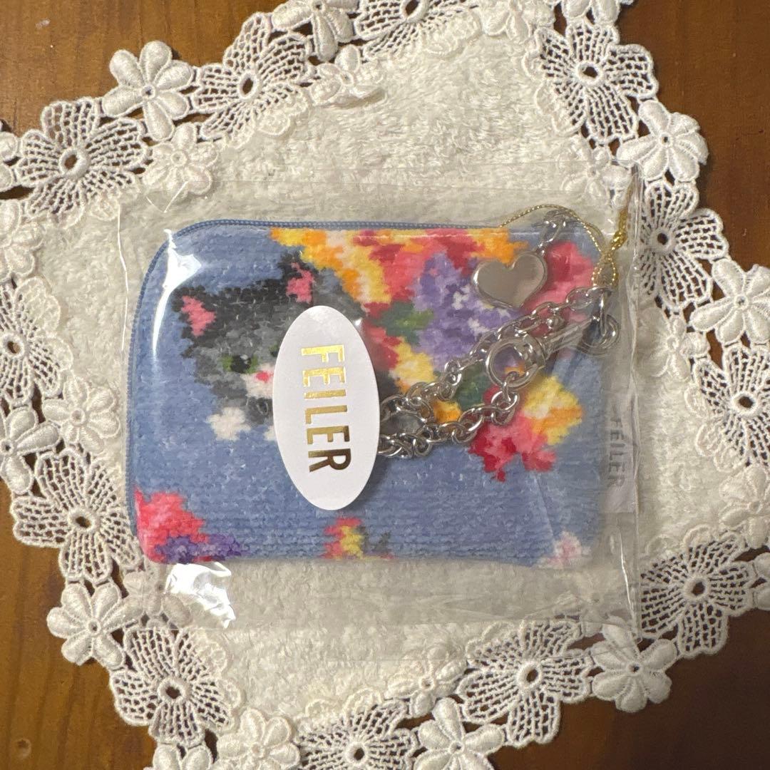 新品未使用☆フェイラー モンプティシャ ミニポーチ ネコ ポーチ