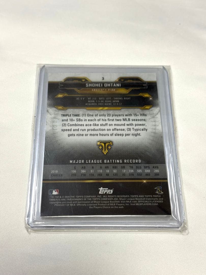 大谷翔平 Topps Triple Threads パープル 限定 299シリ - メルカリ