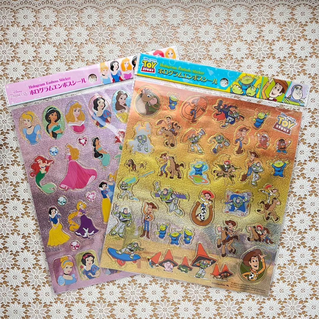 ディズニー プリンセス トイ・ストーリー シール セット ホログラム