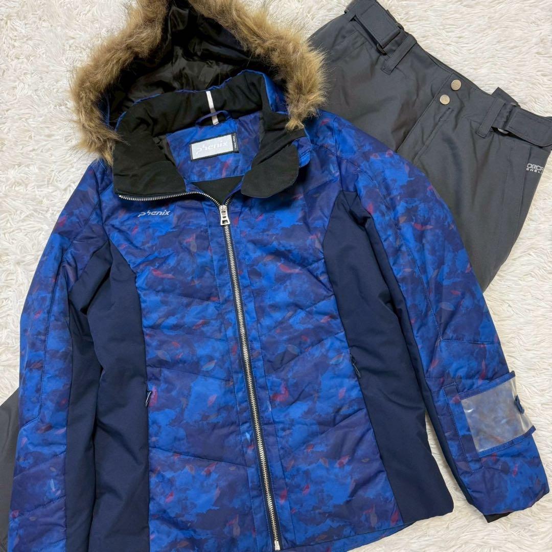 未使用級✨フェニックス スキーウェア セットアップ 2way 近年モデル 青×黒 フェニックス phenix Color Block Two-piece カラーブロックツーピース