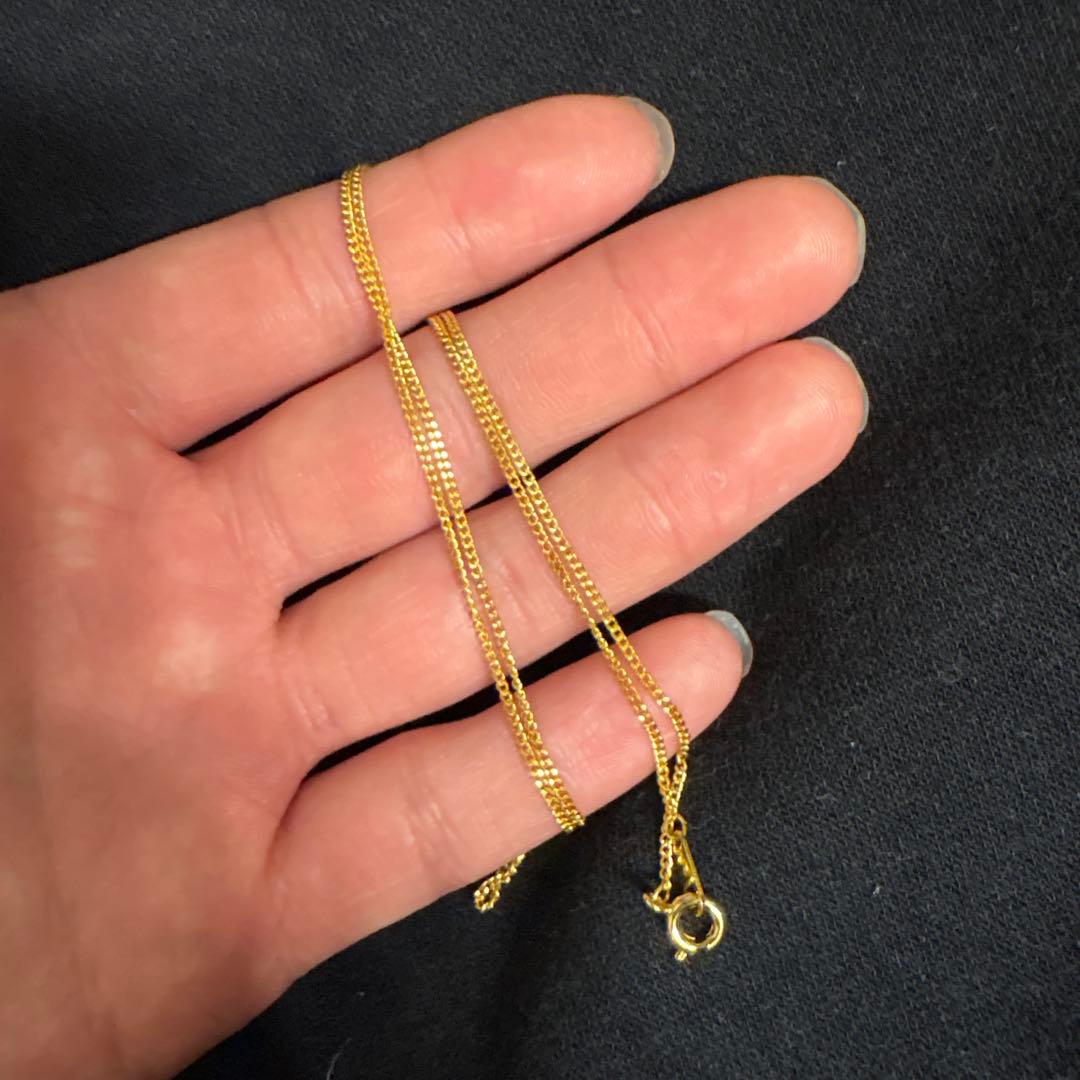 k18gp 喜平ネックレス 2面カット 45cm