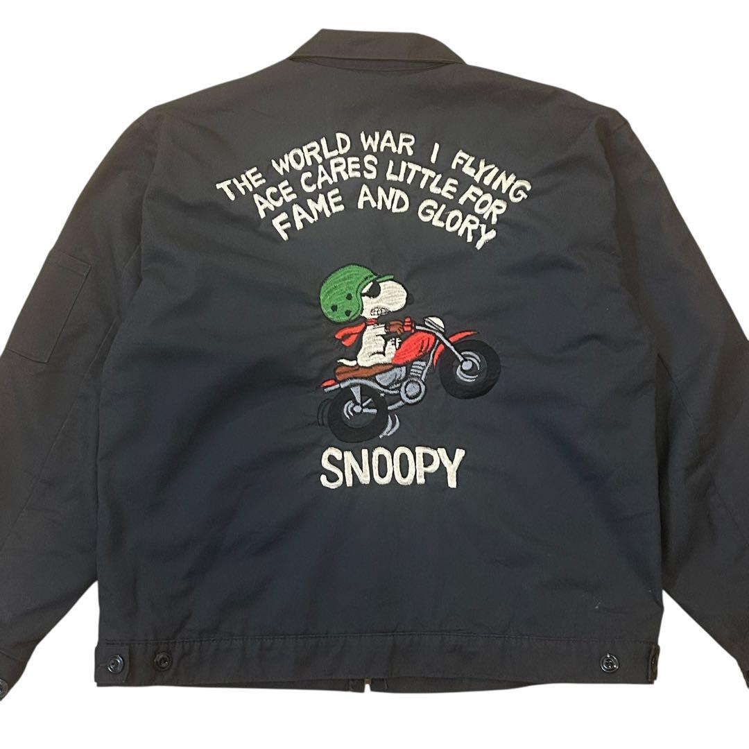スーベニアジャケット スヌーピー ブルゾン ベトジャン 刺繍 ミリタリー VINTAGE - スーベニアジャケット スイングトップ スヌーピー