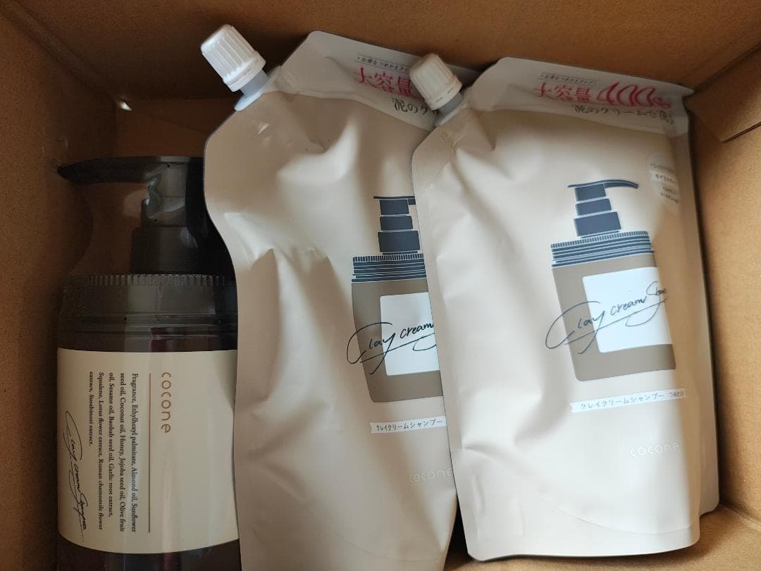 cocone クリームモイストシャンプーボトル＆詰め替え2個セット
