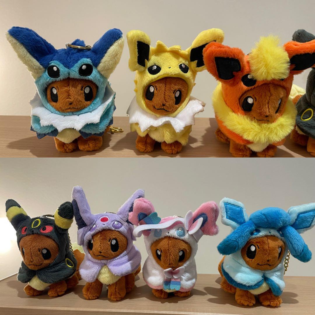 ポケモンセンター　イーブイ　マスコット　ポンチョ　ぬいぐるみ　7体セット