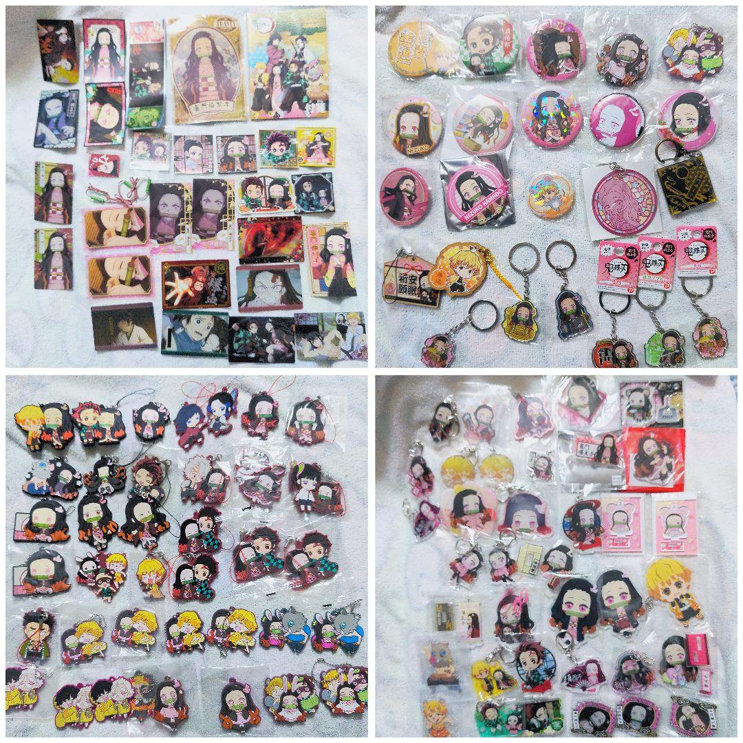 大量　鬼滅の刃　130点まとめ売り　シール　ストラップ　缶バッジ　アクスタ 鬼滅の刃よりJUMP SHOP限定新商品が登場！ 枠や和柄が煌びやかな