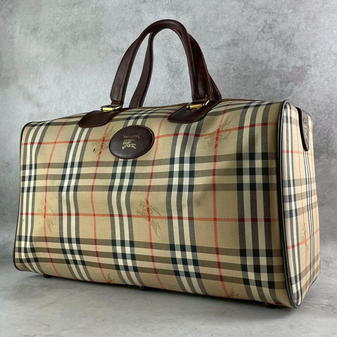 Burberrys バーバリー　ボストンバッグ　ノバチェック　シャドーホース