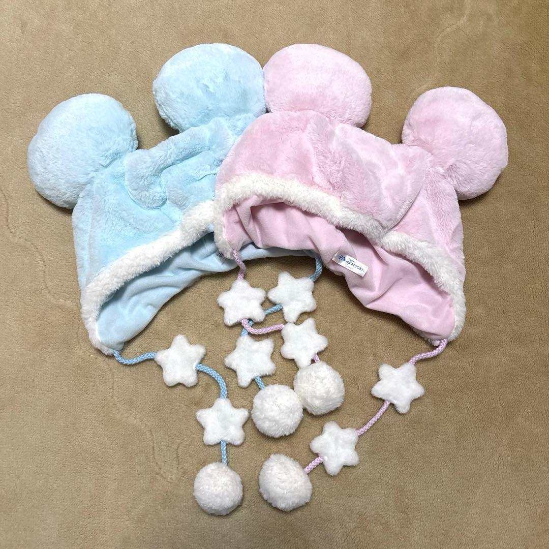ディズニー ファンキャップ 星 パステル ピンク 水色 ミッキーミニー セット ディズニー ファンキャップ 星 パステル ピンク 水色 ミッキーミニー