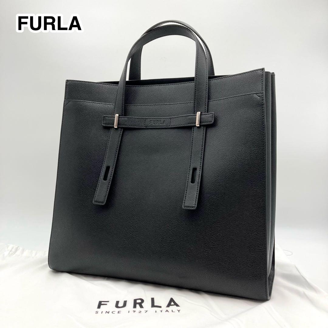 eico minami✨FURLA ジョーヴェL トートバッグ 黒 レザー