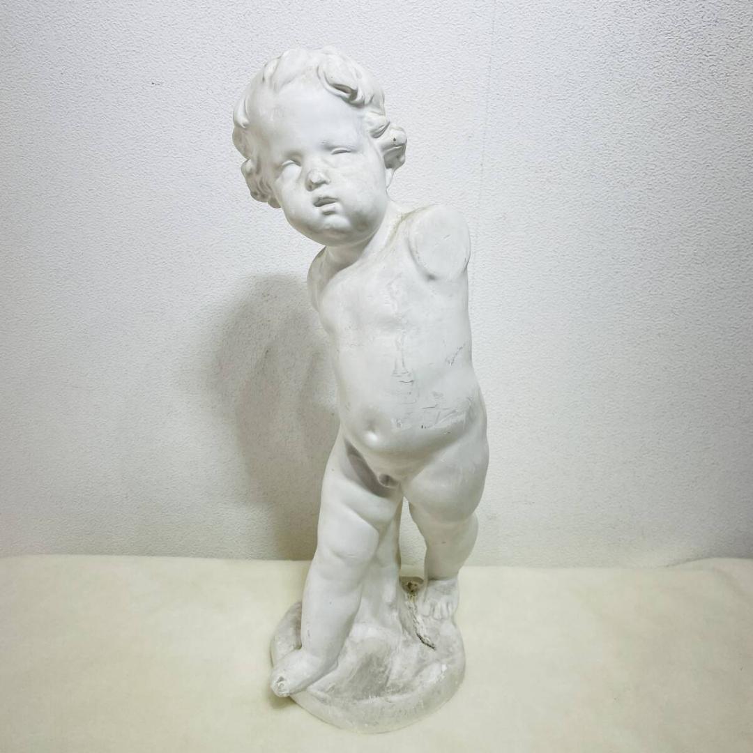 石膏像 小児立像 キューピット 美術 小僧 助川 重さ2.3キロ X905