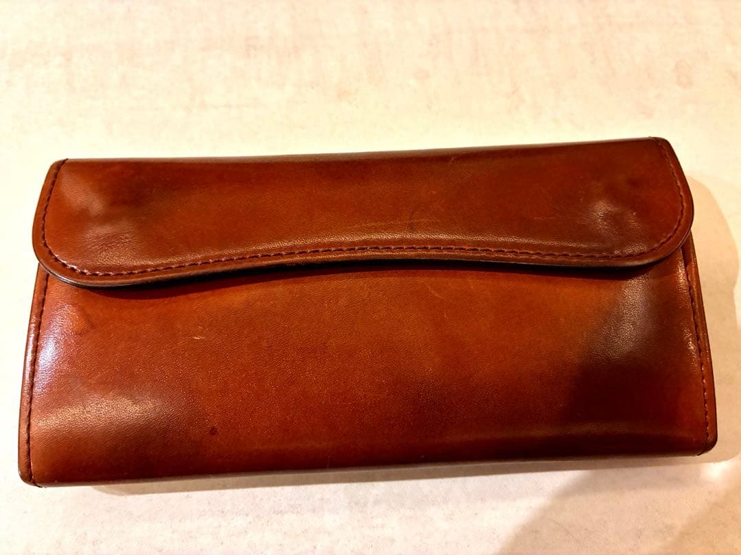 WILDSWANS ブラウンレザー 長財布 WAVE ワイルドスワンズ WILDSWANS WAVE 長財布 シェルコードバン ダブル