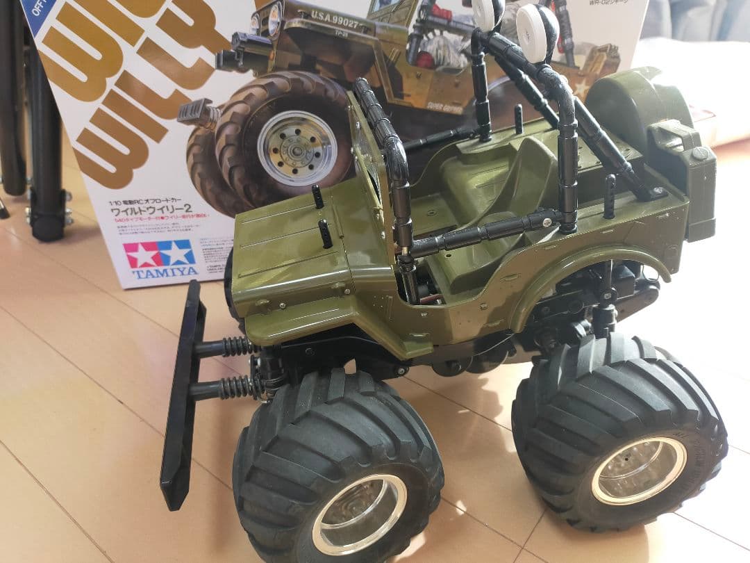 タミヤ　ワイルドウイリー2 とフタバ3PMプロポ　中古　ジャンク扱い タミヤ ワイルドウイリー2 とフタバ3PMプロポ 中古 ジャンク扱い