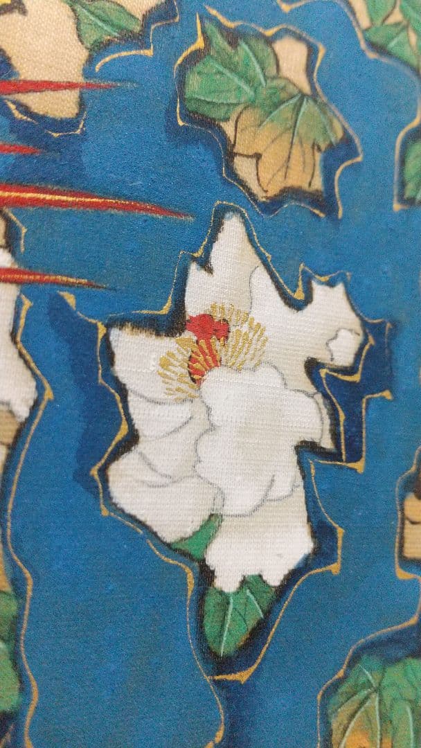 喜多武清(可庵) 花鳥図 絹本まくり