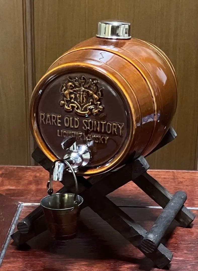 h*a様 【昭和レトロ】サントリー　壽屋　ウイスキー樽型セット　説明書袋付き