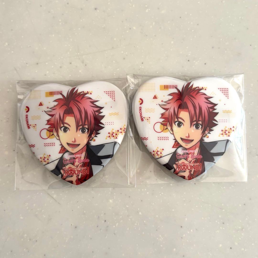 ときメモGS2 針谷幸之進 ラウンドワン ハート 缶バッジ - メルカリ