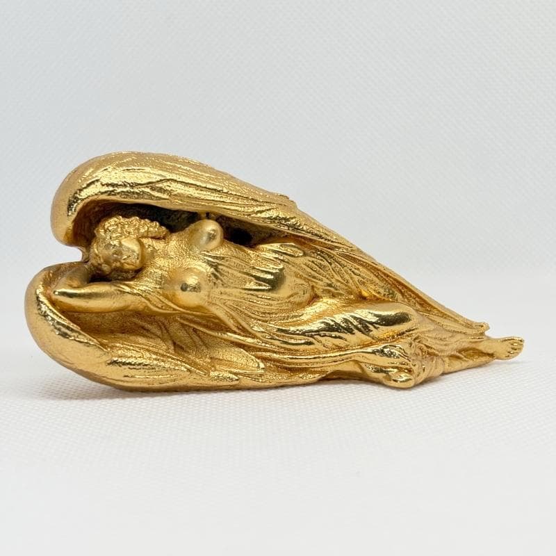 エルンスト・フックス Ernst Fuchs 守護天使 金メッキ鋳造彫刻