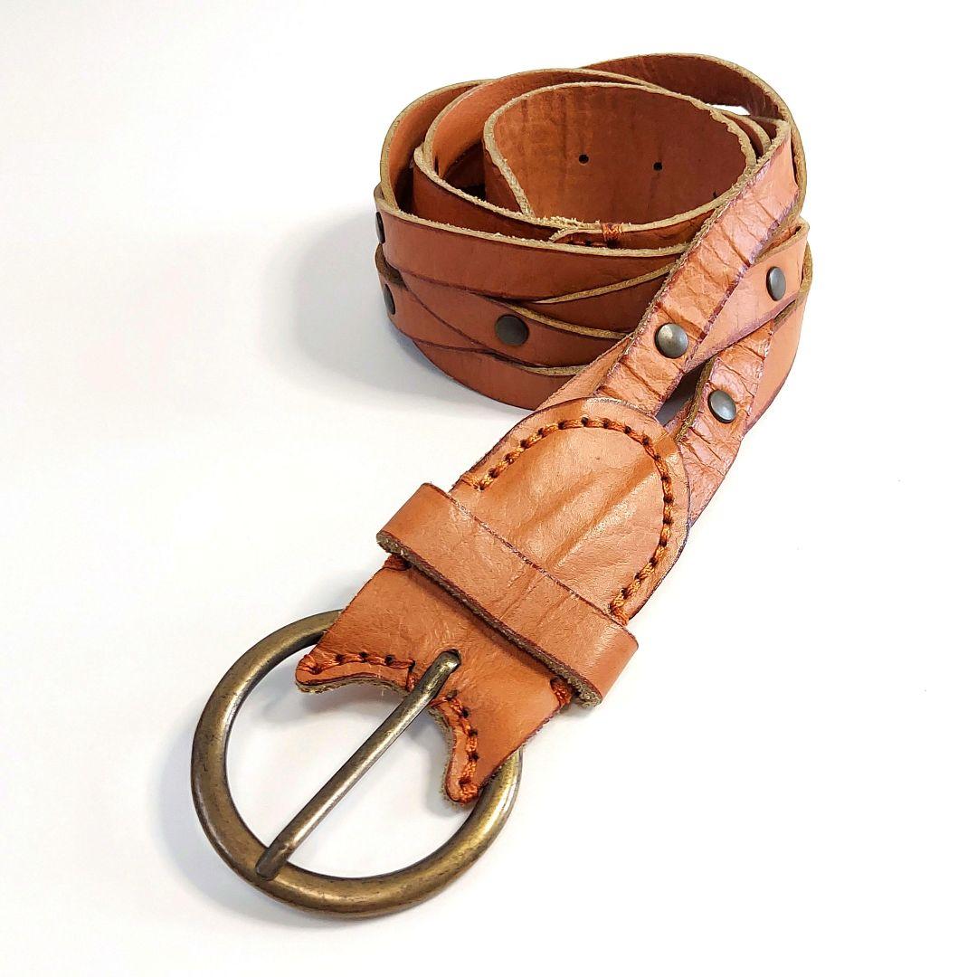 00s アバクロ レザー 編み込みスタッ ベルト平成 ギャル男 y2k