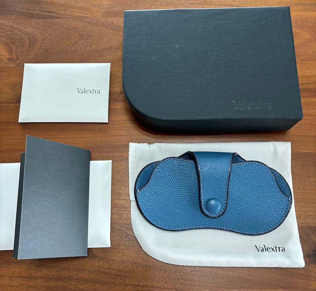 Valextra ヴァレクストラ　メガネケース コバルトブルー