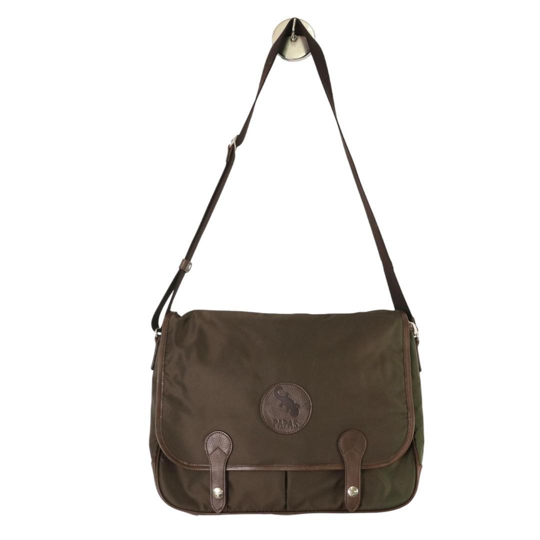 【ヤマトモ】新品未使用タグ付 PAPAS+ メッセンジャーバッグ 片掛け TAKEO KIKUCHI（タケオキクチ） マンチェスター ボディバッグ ワン