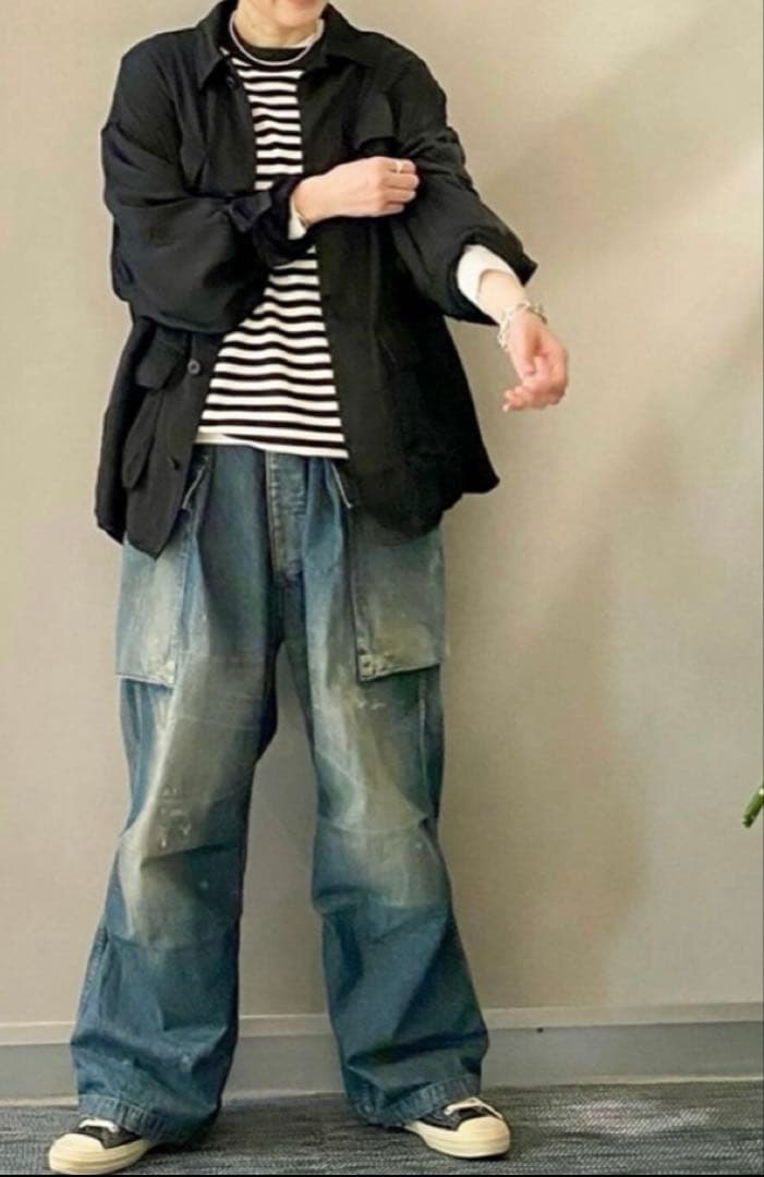 【HERILL/ヘリル】Nep denim M44 Trousers 2