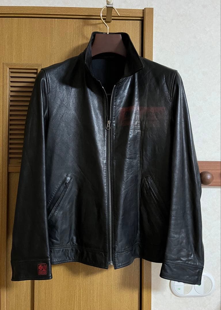 所さんのSNAKE MOTOR 世田谷ベース　レザー ライダースジャケット黒