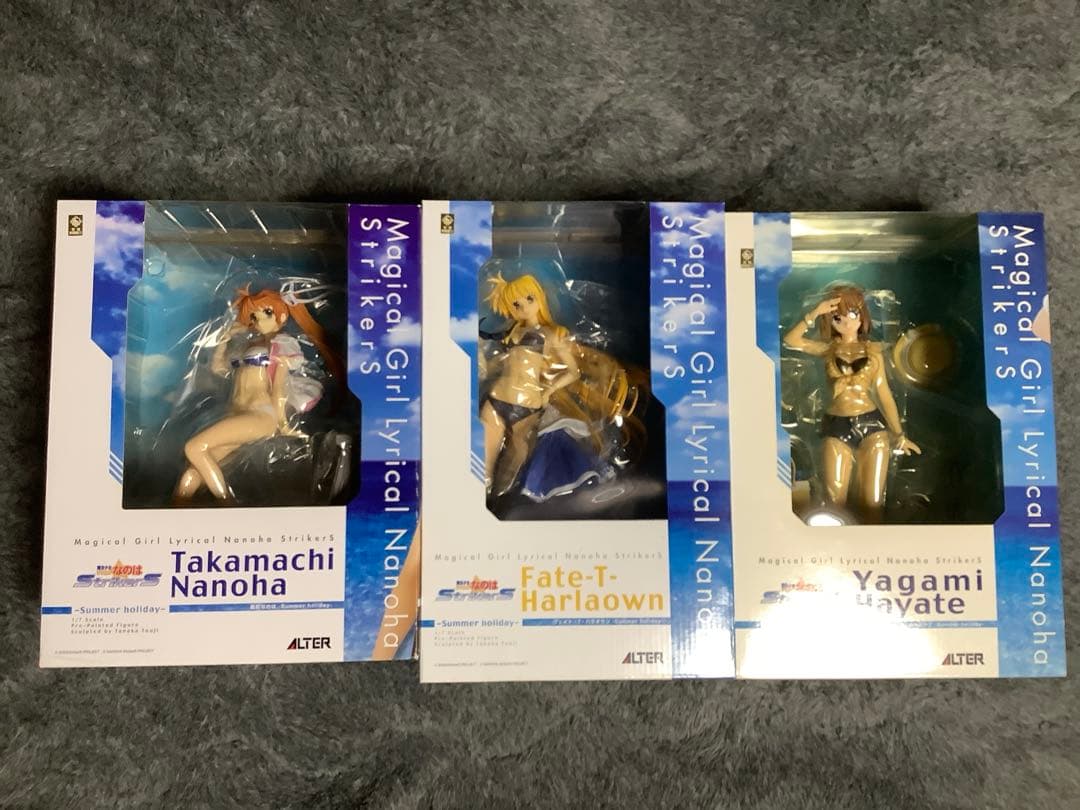 【未開封】魔法少女リリカルなのは なのは フェイト はやて 水着 フィギュア