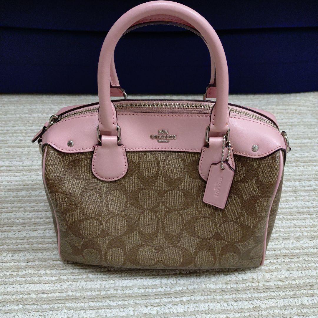コーチ　COACH ミニボストンバッグ　ピンク　シグネチャー COACH（コーチ） 【並行輸入品】コーチ バッグ ミニボストン 2Way