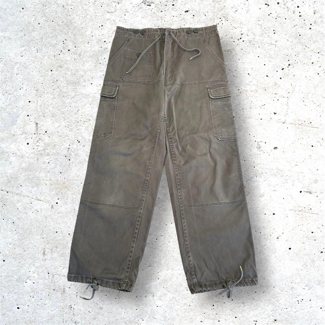 デンマーク軍 M71 ダブルニー カーゴパンツ 前期 メンズ L 古着 グレー