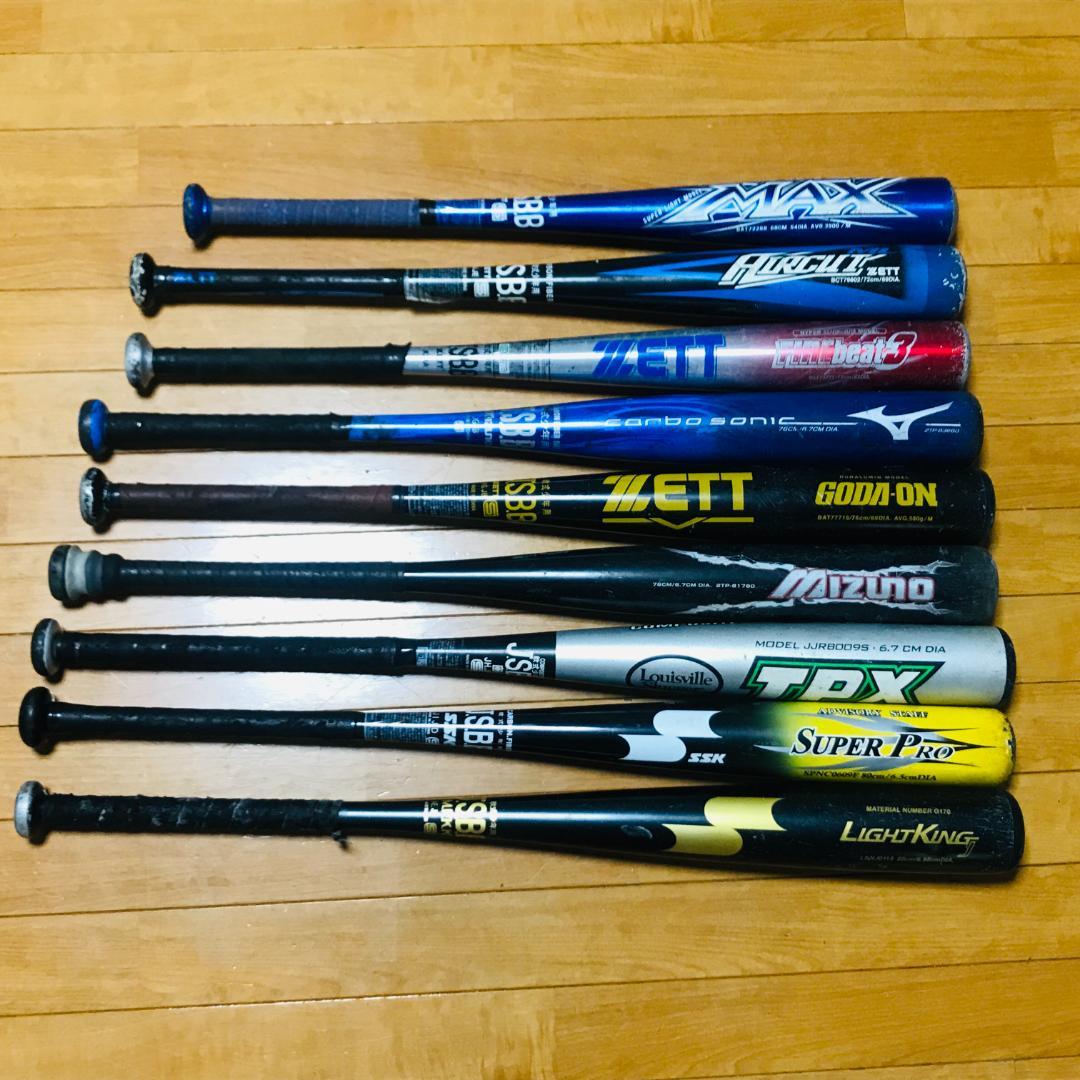 【匿名配送、送料無料】　軟式　少年用　バット　9本セット ゼット（ZETT） 2026モデル 少年軟式 金属バット ゼロワンステージ