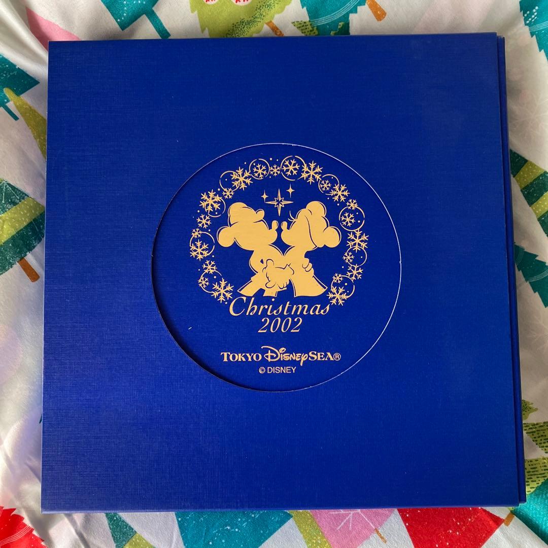 限定　tokyo東京ディズニーシー クリスマスプレート 2002 金装飾　飾り皿