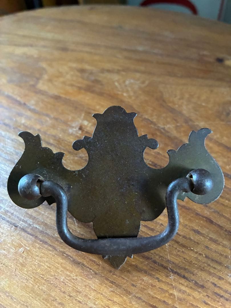 青柳アンティーク　アイアン　引き出し　取っ手　ノブ　持ち手　金具　留め具