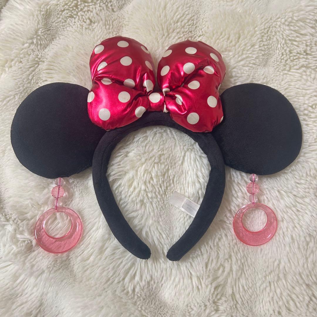 東京ディズニーリゾート ミニーマウス カチューシャ ピンクリング付き