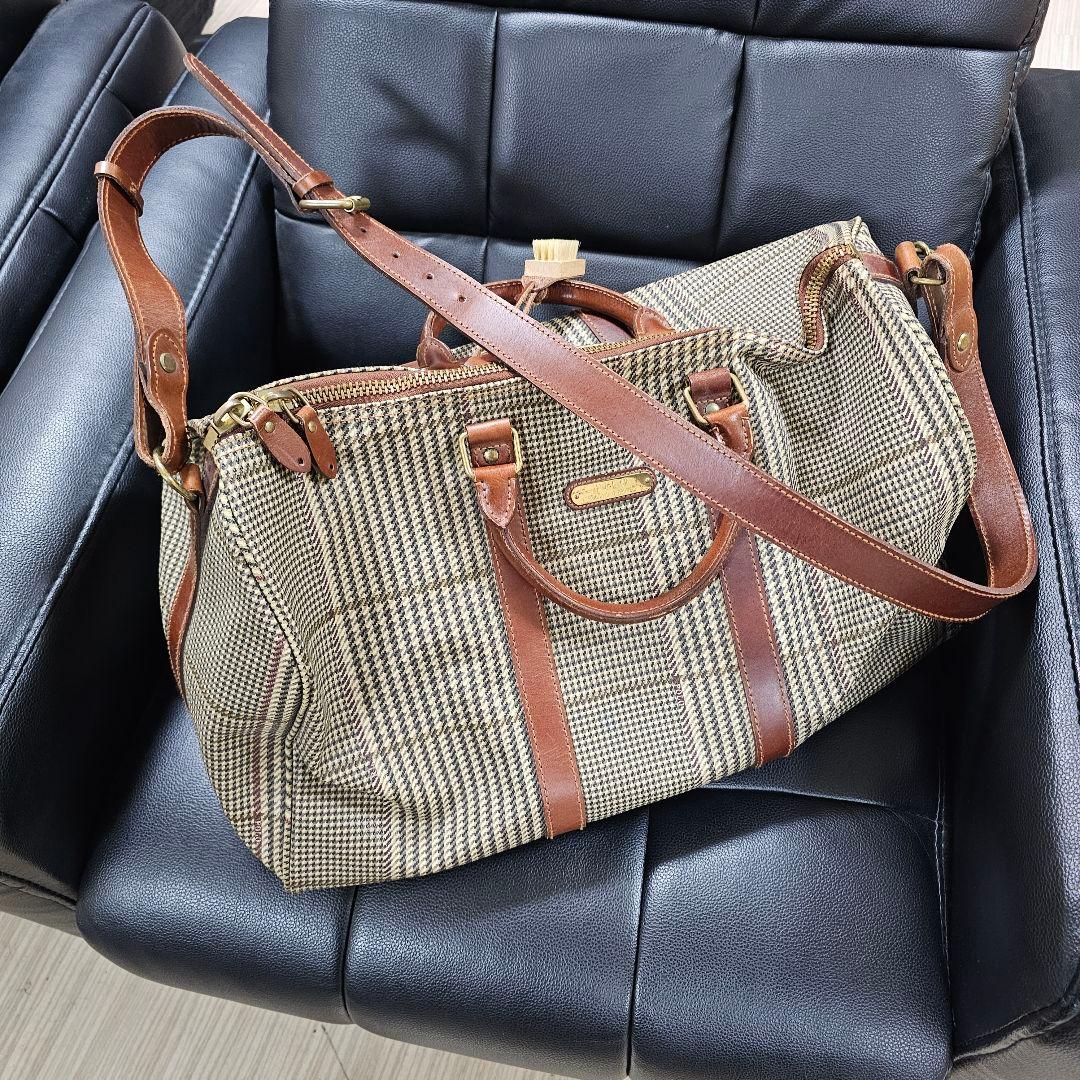 美品 大容量 2way ショルダー付 ラルフローレン ボストンバッグ