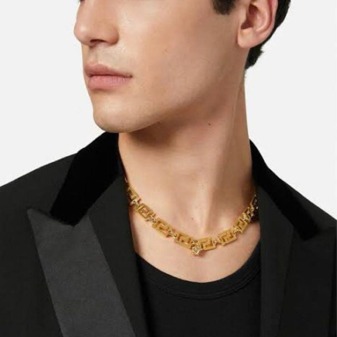 Versace グレカネックレス　ゴールド
